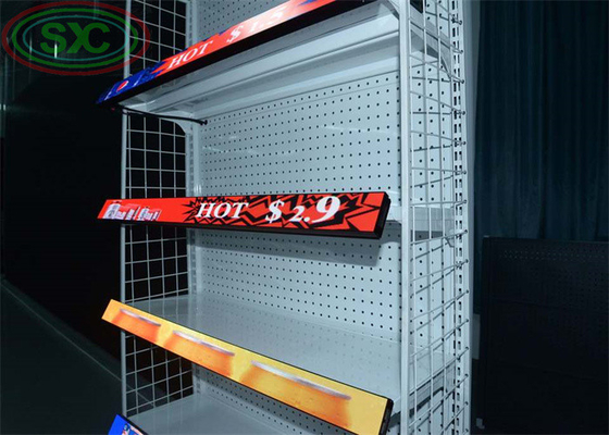 Squisito segno a LED piccolo pixel passo X1.876 scaffale LED display LED striscia per negozi o supermercati