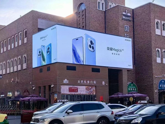Display LED ad alta risoluzione p10 all'aperto a colori pieni con prestazioni stabili per il segnale di trasmissione televisiva 10mm Pixel Pitch 7000 cd/m2 Luminosità 16.7 milioni di colori IP65/IP54 Protezione 800W/m2 Potenza massima