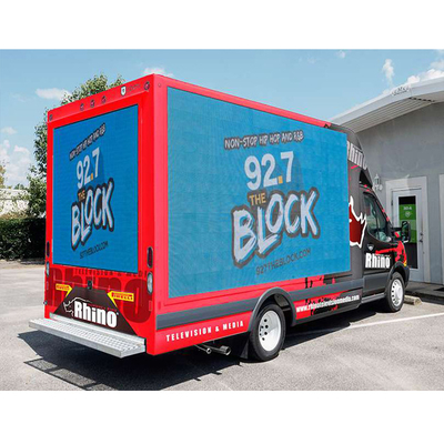 Display LED per camion mobile ad alta frequenza di aggiornamento con luminosità 5000-8000 Nits e installazione montata sul camion