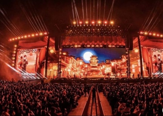 Display a LED per noleggio appeso P3.91 sfondo di scena per noleggio all'aperto