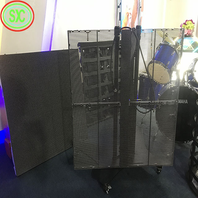 Metodo di guida Display LED trasparente Materiale per gabinetti in alluminio per pubblicità interna