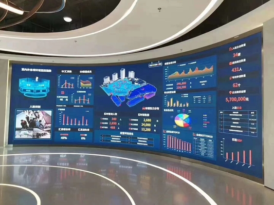 Noleggio cartelloni pubblicitari a LED schermo interno Luminosità 800cd Video Vivido Epistar 4mm Pixel Pitch