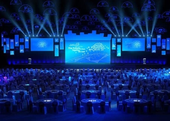 Screen di noleggio Full Color LED Screen Staging Background P3.91 SMD 1/8 Scansione Epitaxial LED Chip