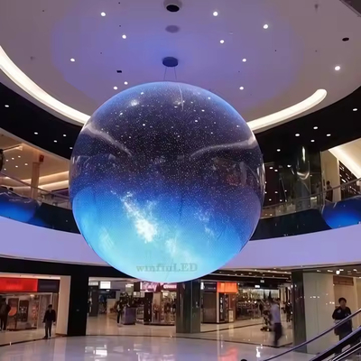 P3.91 360° All'aperto Colonna a colori piene Sfera LED Display Screen Building Billboard