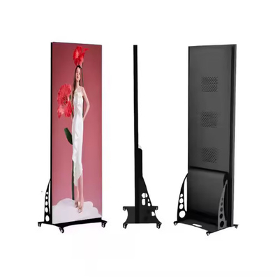 Portable Led Video Wall P1.25 P1.5 P1.86 P2 P2.5 Con ruote Poster pubblicitario LED Indoor Led Poster Screen Led Digital Display