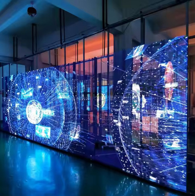 P2.6 schermo trasparente a led griglia a colori piene schermo di ghiaccio a led interno schermo pubblicitario elettronico finestra di vetro