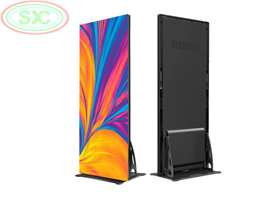 Display poster LED con armadio in acciaio con densità di 122880 pixel per centri commerciali e sale conferenze