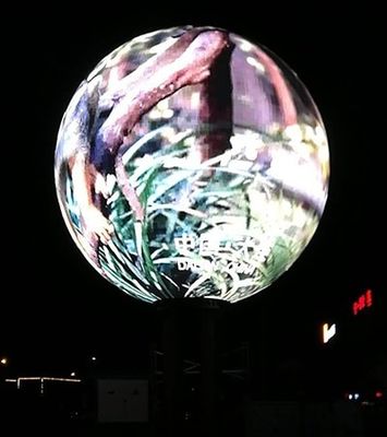 Display LED a forma di sfera per centri commerciali/eventi. Dimensione modulo 320*160mm ed efficienza
