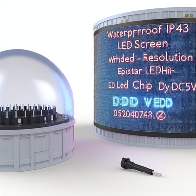schermo a LED a sfera IP43 impermeabile con risoluzione Epistar Led Chip DC5V