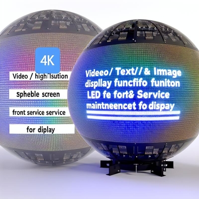 Schermo sferico a LED con funzione di visualizzazione video/testo/immagine, manutenzione frontale per display
