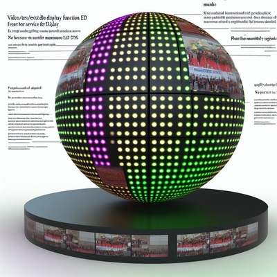 Schermo sferico a LED con funzione di visualizzazione video/testo/immagine, manutenzione frontale per display