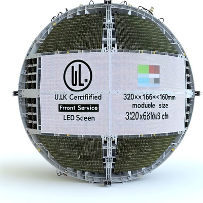 schermo a LED sfera con dimensioni di modulo 320*160mm e certificazione UL