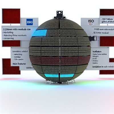320*160mm Dimensione modulo Display LED globe con certificazione ISO