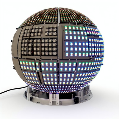 Schermo LED sferico alimentato da chip LED Epistar con certificazione ISO e impermeabilità IP43