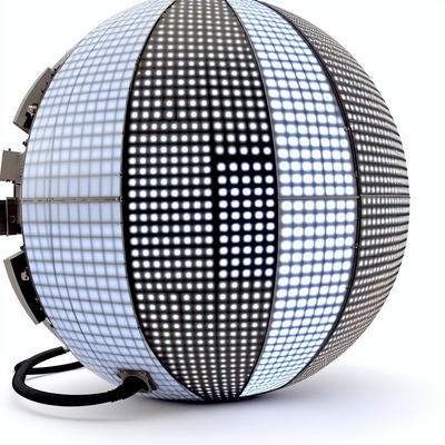 schermo a LED a sfera di tensione DC5V con certificazione FCC e funzione di visualizzazione video/testo/immagine