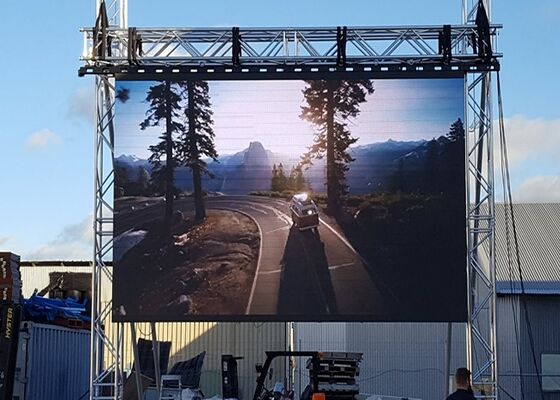 Acque resistenti Large led Billboard P6 Fixed Frame Street Advertising Wall Screen