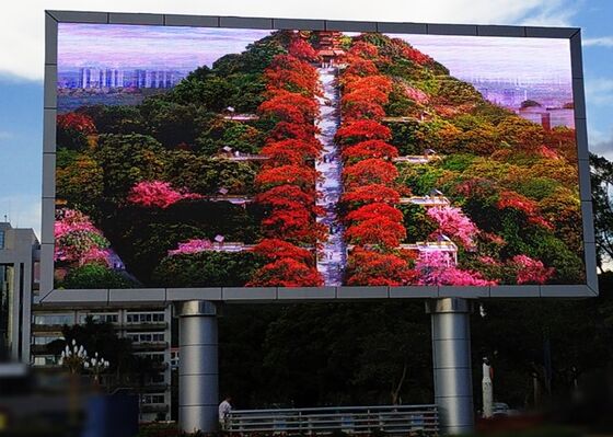 Acque resistenti Large led Billboard P6 Fixed Frame Street Advertising Wall Screen