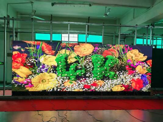 Display a LED a colori pieni p2.5 interno con armadio da 640x480mm 3840hz tasso di aggiornamento