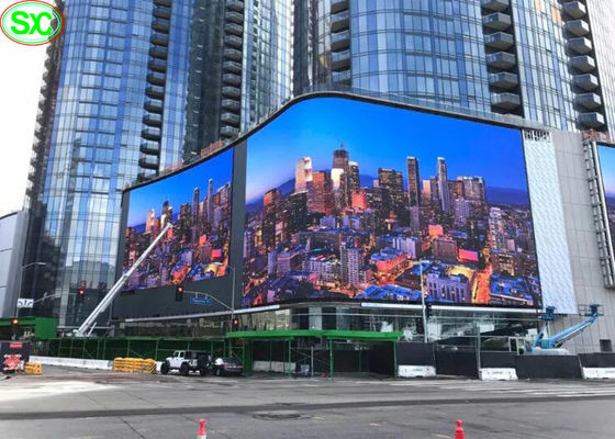 Schermo curvo parete P10 della costruzione dell'esposizione principale affitto all'aperto di colore pieno IP65 impermeabile