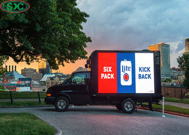 Pubblicità all'aperto Display LED per camion mobili con armadio in ferro o alluminio e modalità di controllo sincrono al computer