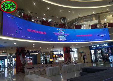 Full color led indoor schermo curvo pubblicità video curvo muro flessibile