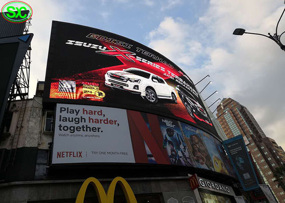 Parete video a led morbida curva