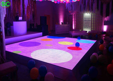 P3.91 Illuminazione a LED a colori interni Pavimento da ballo 250*250mm Modulo LED 65410 punti/metro quadrato