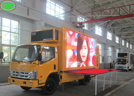 Prezzo buono Il camion mobile all'aperto di pubblicità ha montato luminosità 60Hz dello schermo P5 del LED l'alta in linea