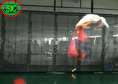 Peso leggero trasparente Led Video Wall Mesh Billboard Display vetro impermeabile trasparente led video wall