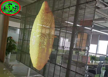 Peso leggero trasparente Led Video Wall Mesh Billboard Display vetro impermeabile trasparente led video wall