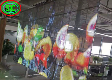 Screen LED trasparente interno P3.9-7.8 Full Color SMD Curved Led Video Wall Glass For Showcase