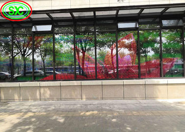 Screen LED trasparente interno P3.9-7.8 Full Color SMD Curved Led Video Wall Glass For Showcase