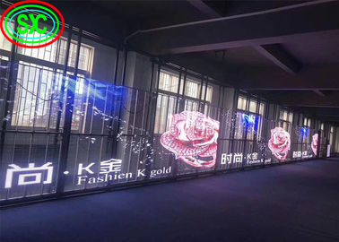 Pannello pubblicitario Epistar Chip trasparente LED Curtain Screen trasparente LED schermo trasparente vetro LED display