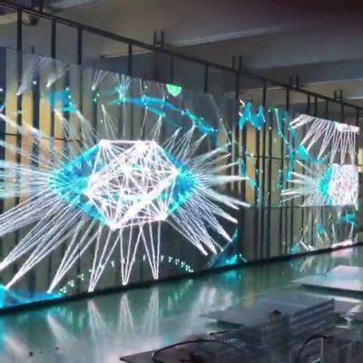 Schermo LED trasparente a colori P3.91-7.82 1000x1000mm Display in vetro