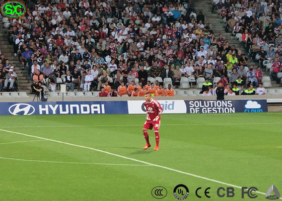 Lo stadio di alta risoluzione di perimetro di sport della IMMERSIONE SMD P10 di colore pieno ha condotto l'esposizione