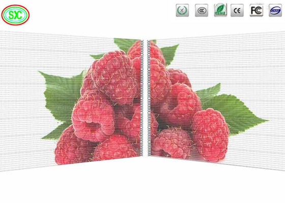 Display LED trasparente ad alta luminosità a colori, cartello pubblicitario SMD2121