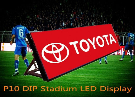 P10 Pubblicità Segnali flessibili a colori aperti Acquaproiettile perimetro stadio schermo a LED