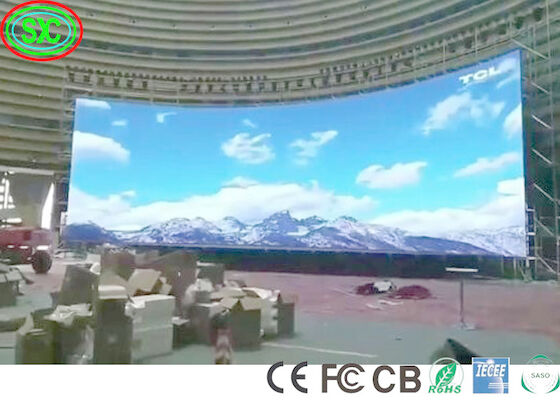 MBI 5124 SMD1010 1300cd/M2 P3.91 Curved Stage Led Display Display a colori pieni