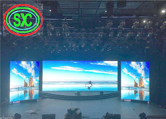 Scenario fisso Indoor Full Color HD 4K P3 Rental LED Display Densità di pixel 62500/mq