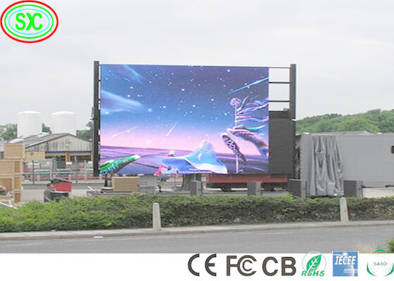 Manutenzione Front End Full Color LED Digital Signage Signage 10mm Pixel Pitch Iron Cabinet
