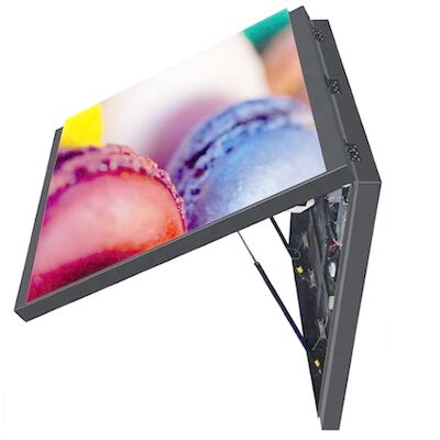 6mm Pixel Pitch Outdoor Full Color LED Display Controllo wireless Front/Rear IP65/IP54 Armadio in acciaio stirato Peso 32,5kg