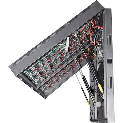 6mm Pixel Pitch Outdoor Full Color LED Display Controllo wireless Front/Rear IP65/IP54 Armadio in acciaio stirato Peso 32,5kg