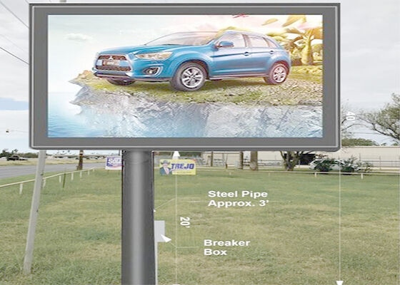 Display LED ad alta luminosità P6 2x3m pubblicitario all'aperto