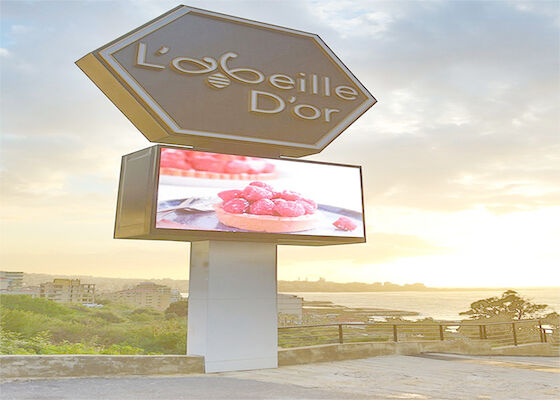 P10 Acque resistenti all'aria aperta schermo a LED a colori completo cartellone pubblicitario con colonna