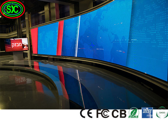 La fase dell'interno LED della curva P3.91 scherma il collegamento senza cuciture nella video esposizione di LED pronta a spedire