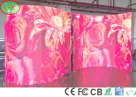 Indoor 1100cd/M2 P3.91 Curved Stage LED Screen 240W/M2 led stage background screen