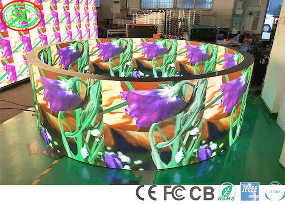 Armadio in ferro 1R1G1B P4 Circolo Flessibile schermo a led SMD2121 schermo a LED a colori
