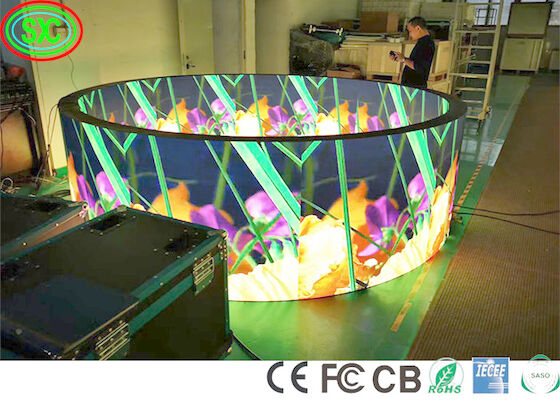 Armadio in ferro 1R1G1B P4 Circolo Flessibile schermo a led SMD2121 schermo a LED a colori