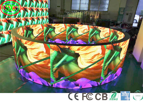 Armadio in ferro 1R1G1B P4 Circolo Flessibile schermo a led SMD2121 schermo a LED a colori