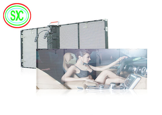 HD Full Color Video Advertising Led Screen G3.91-7.82 Vetro interno vetro trasparente LED Display